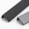 Manípulo Invisível para Porta de Armário Espessa em Ângulo Reto Manípulo Preto Estendido Manípulo de Vedação de Borda para Fresta de Porta de Gaveta de Armário Moderno Simples
