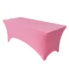 Mantel Elástico de Hotel de Alta Gama Amazon Funda de Mesa para Restaurante Boda Banquete Color Sólido Poliéster Cuadrado Mantel para Puesto