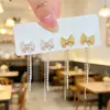 Pendientes Colgantes Largos de Cuadros Estilo Coreano Lujo Ligero Llevado de Dos Maneras Tendencia INS Lujo Ligero Nicho Pendientes con Borla de Pedrería