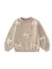 Conjunto de suéter para niña coreano 2026 primavera y otoño nuevo elegante falda tutú suéter de punto con lazo para niños conjunto de dos piezas