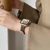 Adecuado para Apple Watch Apple Cintura Delgada Se Cuero Iwatch56789101112 Correa de Reloj Delgada Doble con Tachuelas