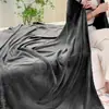 Manta de fleece lisa transfronteiriça, adequada para primavera e outono, dupla face, pode ser usada como manta de cochilo, manta de avião ou xale para sala de escritório com ar condicionado