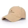 Gorra de Béisbol de Lana de Cordero Engrosada de Moda Gorra de Pico Cálida de Invierno Versátil Moderna para Exteriores Casual Hombres Mujeres