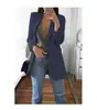 2025 Amazon Moda Casual Europeia e Americana Nova Terno Lapela Cardigã Slim Blazer de Temperamento Jaqueta Feminina Primavera Outono