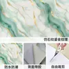 Papel de Parede Autoadesivo Padrão Mármore Verde Dourado Granito Resistente a Altas Temperaturas Impermeável À Prova de Fogo Adesivo à Prova de Óleo para Fogão Cozinha
