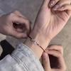 Estrella de Seis Puntas Trébol de la Suerte Cuerda Roja Tejida Simple a Mano Nicho Combinable Ajustable para Mejores Amigos Pareja