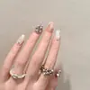 Barbie Dorada Gatito Dulce Ojo de Gato Hecho a Mano Lujo Ligero Apilado Pedrería Diseño Pesado Modelo Uñas Portables Hechas a Mano