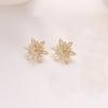 Aretes de Perla Moda Gama Alta Borla DIY Moño Diamante Forma de Corazón Zirconia Aretes Florales de Gota de Aceite