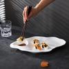 Bandeja de Cerámica Blanca Plato para Dumplings Estilo Japonés Comercial Plato para Salsas Plato para Sushi Restaurante Hotel Especial Uso Doméstico