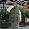Novedad Otoño e Invierno 2025 Chaleco de Algodón Estilo Ropa de Trabajo para Hombres y Mujeres Pantalones con Múltiples Bolsillos de Solapa Estilo Americano Chaleco Chaqueta Cálido Holgado con Cuello Alto