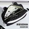 Estuche Musical de Doble Estrella con Orejas de Gato, Estuche Ita Bag de Alto Valor con Orejas de Gato y Estrella, con Ventana Transparente para Mostrar Tarjetas Pequeñas, Gran Capacidad