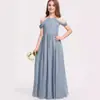 Vestido Chiffon Novo Estilo para Performance de Piano de Meninas, Vestido para Performance de Orquestra, Vestido Longo para Competição de Violino, Primavera