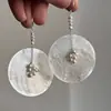 Brincos de Concha com Franjas Estilo Férias, Luxo Acessível e Brincos de Alta Qualidade para Mulheres, Elegantes Retrô, Versáteis, Design de Nicho