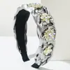 Moda Estilo Coreano Tela de Satén Hermosa Diadema Tejida para Mujer Brillante Lujo Ligero Diamante Elegante Diadema de Alta Calidad Accesorios para el Cabello