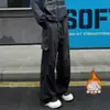 Outono 2026 Novo Americano Outdoor Montanhismo Roupa de Trabalho Calças à Prova de Vento Perna Larga Tamanho Plus Calças Casuais Masculinas Transfronteiriço