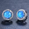 Aretes de botón para mujer con circonita, entrega de una pieza, moda coreana, aretes lindos, joyería europea y americana Pinduoduo