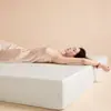 Sábana Bajera 100% Algodón de Fibra Larga Alta Densidad Alta Densidad Funda de Sábana Bajera Pieza Única 50s Doble Hilo Algodón Puro Cubre Cama para Mujeres Empaque en Caja de Regalo