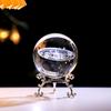 Fornecimento Direto da Fábrica Transfronteiriço de Base de Bola de Cristal Gravada em 3D Criativa Suporte de Metal Decoração Ornamento para Mesa de Estudo de Estudante