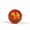 Entrega Directa de Fábrica Fuente Ágata Roja Natural Doce Signos del Zodiaco Estampado en Caliente Grabado Cuentas Sueltas Accesorios para Joyería Cuentas de Ágata