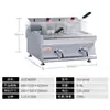 Jiaster TEF-8 +8 doble cilindro doble tamiz de escritorio comercial freidora eléctrica freidora eléctrica aceite máquina de freír eléctrica papas fritas costilla de pollo