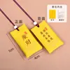 Saquinho de Oração Bordado Quadrado, Bolsa de Cabelo Pendurada no Pescoço Estilo Antigo, Saquinho Vazio Mini Amuleto Estilo Tradicional Chinês