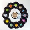 Posavasos creativos retro para discos de vinilo, almohadillas aislantes antideslizantes de colores, manteles individuales para CD, productos transfronterizos, fábrica de productos de plástico.