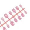 Gato Olho Rosa e Roxo Brilhante Delicado Alta Qualidade Elegante Estilo Girly Estilo Irmã Real Manicure Estilo Curto 30-t Manicure Usável