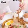 Colher de Mingau de Aço Inoxidável 304, Colher Pequena para Sopa, Colher Doméstica de Cabo Longo, Colher Pública, Colher de Sopa para Loja de Macarrão