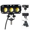 Luces LED para faros de motocicleta, superbrillantes, con lente de tres cuentas, luces de modificación para motocicleta, luces auxiliares amarillas y blancas