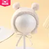 Bonito y Súper Adorable Sombrero de Peluche para Otoño e Invierno, Cálido y Versátil Sombrero Lei Feng de Forro Polar para Bebé con Protección para las Orejas