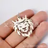 Comércio Exterior Estilo Punk Minimalista Pingente Animal Vazado Cabeça de Leão Aço Inoxidável Acessórios para Joias DIY Tag Masculina