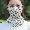 Mascarilla protectora solar cara completa protección cuello verano seda de hielo copo de nieve protector solar UPF50 protección UV parasol máscara cálida