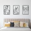 Comercio exterior nueva decoración de pared de hierro dorado colgante de pared arte minimalista línea del cuerpo femenino pintura decoración de pared de fondo