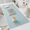 Alfombrilla de Escritorio, Extra Grande, Resistente a Manchas, Impermeable para Oficina, Protectora de Ojos, Alfombrilla para Computadora Ecológica de Alta Gama, Cuero PU, Alfombrilla de Ratón Simple de Color Sólido