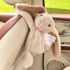 Nueva Caja de Pañuelos para Coche Blue Rain con Diseño de Oso y Conejo de Dibujos Animados, Caja de Pañuelos Colgante para el Interior del Coche
