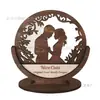 2025 Nueva Decoración Transfronteriza para Bodas y Día de San Valentín Regalo Conmemorativo de Madera para Pareja de Aniversario