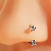 Joyería de Plata con Circonita Cruzada Europea y Americana para Nariz, Accesorios Populares de Lujo Ligero para Nariz en Amazon, Acero Inoxidable Venta al por Mayor de Comercio Exterior para Mujeres