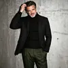 Comércio Exterior Transfronteiriço Jaqueta Curta de Lã Masculina Europeia e Americana Terno de Lã Slim-fit Terno de Dois Botões Top Casual de Negócios