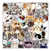 50 adesivos de gato gordo fofos para celular scooter bagagem computador grafite adesivos criativos