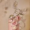 Decoración de pastel de estrella de cristal DIY con alambre de aluminio dorado y plateado, adornos para pastel de hadas.