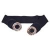 Primavera Nuevo Cinturón de Mujer Moda Metal Hebilla Doble Redonda Incrustado de Pedrería Decorativo Elástico Elástico Cinturilla Pequeña