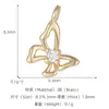 Acessórios de Material para Joias DIY Pingente de Girassol Pomba Borboleta Cor Dourada 14K Que Não Desbota Folha Vazada Acessórios para Joias