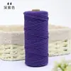 Corda de Fio de Algodão Colorido para Artesanato DIY Feito à Mão, Estrutura de Escalada para Gatos, Decoração de Corda de Algodão Tecida à Mão, 2mm 100m