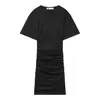 Venda Quente Transfronteiriça Aliexpress Novo Produto Primavera 2026 Cor Sólida Slim Fit Moda Plissado Vestido Curto 3253319