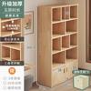 Estantería de madera maciza pura, armario de almacenamiento de piso, armario de almacenamiento de pino para niños, estantería de pared a pared para estudiantes, estantería para el hogar con puerta