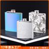 Petaca de Acero Inoxidable Personalizada de 6 Onzas Portátil para Exteriores Petaca Creativa Estilo Japonés Cuero Botella de Vino Blanco Venta al por Mayor