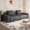 Sofá Puf Pixel Estilo Moderno Casual Color Crema para Más de 3 Personas, Sala de Estar Personalizable Casa de Alquiler Persona Soltera