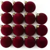15 Piezas Nuevo Producto Transfronterizo 6/8cm Bolas de Navidad Afelpadas para el Hogar, Uso Diario, Centros Comerciales y Ocasiones Festivas, Exquisitos Adornos de Bolas de Navidad