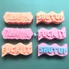Molde de Silicone para Vela de Aromaterapia Onda de Letra Estéreo DIY Transfronteiriço
