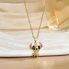 Collar de Punto de Dibujos Animados de Nuevo Producto Transfronterizo Colgante Lindo de Goteo de Aceite Periférico de Anime Venta al por Mayor